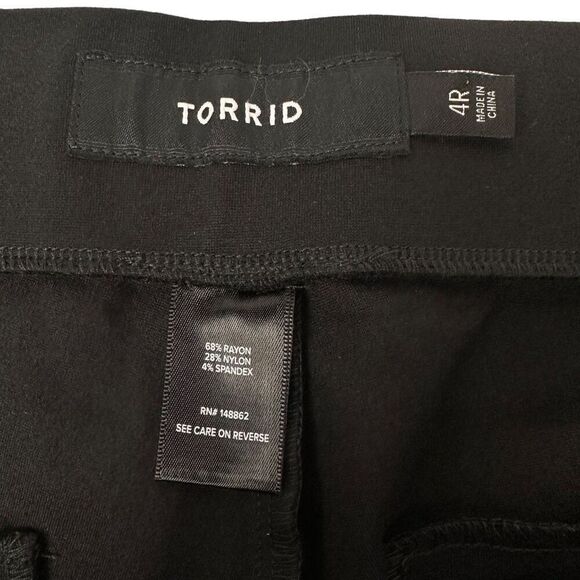 Torrid Black Pants Slacks Pull On size 4R - Picture 4 of 7